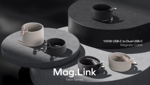 Momax DC56 | 100W Magnetic USB C to Dual Type C Cable | 2m MagLink 2-in-1 | Fast Charging PD3.0 Tangle Free Nylon Cable