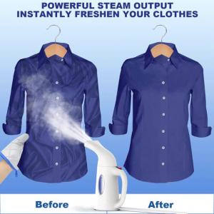 Hatteker | 120 ml Portable Handheld Garment Steamer Capacity 700 W Auto Shut-Off Steamer for Clothes Removes Wrinkles on Clothes and Fabric