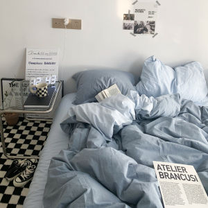 Scandinavian Simple Pure Color Student Four-Piece Bedding Set