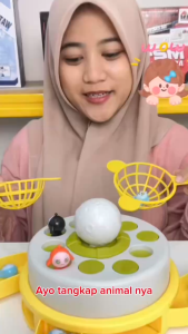 Mainan Anak BOUNCING TURNTABLE TOY BTC-3099 Mainan Edukasi Tangkap Katak Telur Lucu Game Interaktif