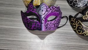 Half Face Flame Mask Masquerade Half Masquerade Mask Halloween Cosplay Gold Eye Mask Vintage Men Christmas Makeup Masks
