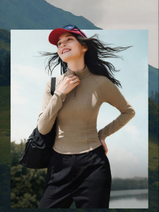 Beneunder | Slim Fit Quick Dry Stand Collar T-Shirt for Outdoor and Autumn