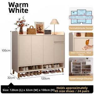 New Premium Wooden Shoe Cabinet for Home Entrance