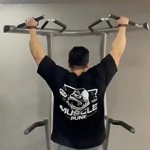 Mens Loose Fit Printed T-Shirt for Fitness Basketball and Running