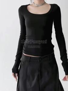 MUYUZI | Slim Fit Easy-to-match Womens Long Sleeve T-shirt