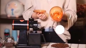 Household Electric Coffee Grinder Coffee Bean Grinder 600N Coffee Machine Electric Grinders Small Commercial Coffee Grinders Hand-pushed Coffee Bean Grinder One-click Coffee Grinders