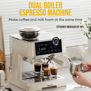 Vermax Profession Espresso Coffee Machine 2300W Dual Boiler Steam Function & Coffee grind Commercial