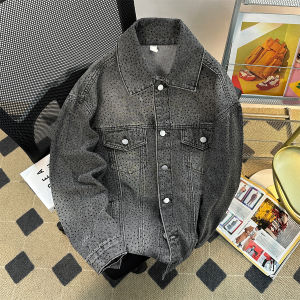Kim Cương Giả Hạng Nặng Denim Áo Khoác Mùa Xuân Nam Mùa Thu Mỹ Thời Trang Thương Hiệu Rộng Rãi Cặp Đôi Áo Khoác Tay Áo Dài Phổ Biến Trẻ Trung