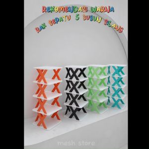 Rak Sepatu Zigzag & X: Pilihan Warna Untuk Tempat Penyimpanan Sepatu & Sandal
