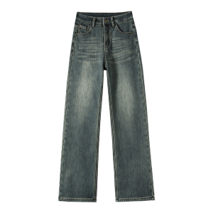 La Chapelle | Short Height Friendly Cement Gray High Waist Narrow Straight Leg Jeans