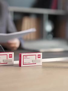 deli | Deli 1000pcs/box Standard Staples 24/6 Silver Metal Staples for Office School Home Stapler Refills