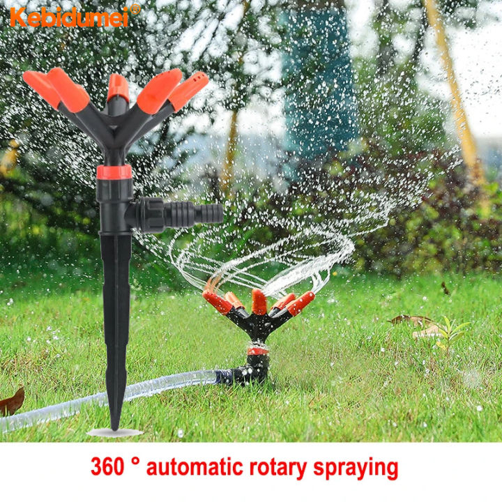 Kebidumei 360° Rotating Pentagonal Showerhead Automatic Sprinkler For