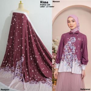 Terbaru Kain Meteran Arabian Silk Motif Rissa | Kain Motif Premium 2024