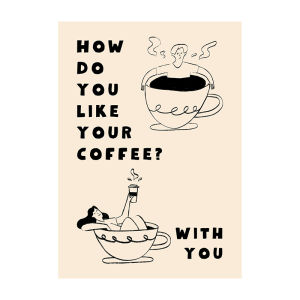 Funny Coffee Diver Art Poster New Wave Kitchen Tea Bar Wall Art Decoration Coffee Shop Wall Decor Home Office Decor Perfect Gift