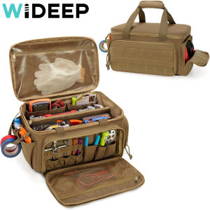 14" Heavy Duty Tactical Tool Bag Durable Portable Work Organizer Non-Slip Base Multi purpose Storage for Handyman Carpenter