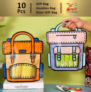 Gift Bag 10pcs (123) School Bag Zip lock Zipper Bag V2 Kindergarten School Birthday Childrens Day Goodies Bag Snack Candy Packaging Hand Ziplock Begs
