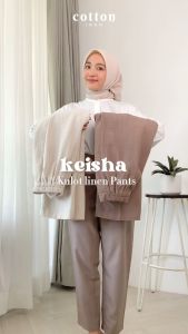Cotton Inch - Keisha Celana Kulot Linen Wanita