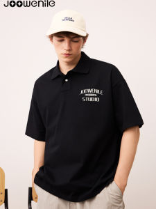 Joowenilar Summer Loose Fit Short Sleeve Polo Shirt for Men Cool Feeling Breathable Regular Shoulder Cotton Polyester Blend