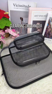Clear bins organizer PET material hardshell waterproof and durable