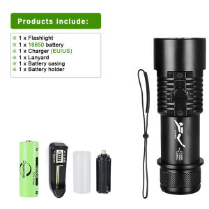 New Powerful Diving Flashlight 3 Colors Professional Diving Torch IPX8 Waterproof High Power LED Flashlight Scuba Diving Lantern