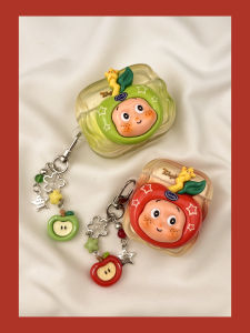 Cute 3D Red Star AirPods4 Protective Case Wireless Bluetooth Compatible with pro Earphones Second Generation Shell