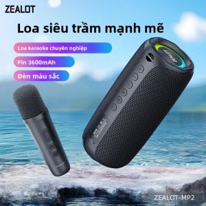 Loa Bluetooth Di Động ZEALOT-MP2m Tích Hợp Máy Karaoke Với Micro Không Dây Âm Thanh Stereo Ngoài Trời Lý Tưởng Cho Cắm Trại Và Đi Bộ Đường Dài