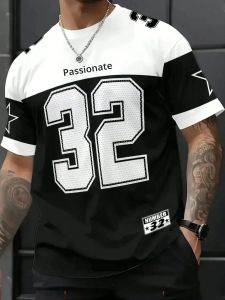 เสื้อยืดคอกลมลําลองสําหรับบุรุษฤดูร้อน ใส่สบาย ระบายอากาศได้ดี ขนาด 32 ลายพิมพ์ เหมาะสําหรับสวมใส่กลางแจ้ง