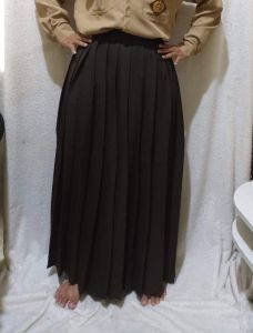 Setelan seragam pramuka SMP SMA pembina Tali  bahan rapilo tangan panjang Dan Rok Rempel plisket perempuan