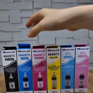 Tinta Printer EP 664 100 ML Miracle untuk L100 L200 L300 L110 Cyan