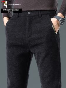 TUCANO | Elastic Thick Men Trousers Straight Fit Casual Pants
