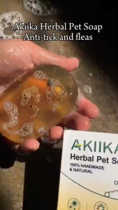 [BUY1 TAKE2]Akiika Herbal Pet Soap 100% Natural Handmade Sterilization Anti-Parasitic Deodorizat