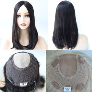 6x6.5\" Injection Poly Lace Hair Toppers for Women Real Human Hair Toppers Toupee for Women Clip in Hair Pieces for Women With Thinning Hair Hair Loss