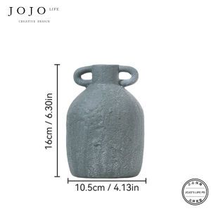 JOJOS L. Ceramic Flower Vase Vintage Aesthetic Dried Fresh Flowers Arrangement Home Decor Large Belly Flower Pot