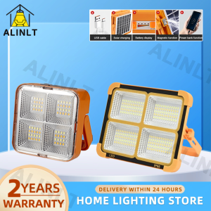 Solar Light Solar LED Flood Light USB Emergency Rechargeable Bulb Portable Flashlight Camping Lamp Camp Tent Light Outdoor Waterproof ALINLT