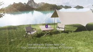 Electric Mosquito Killer 2000V Solar Mosquito Lamp Fly Moth Bug Insect UV Trap Zapper for Garden Camp Outdoor IPX4 Waterproof