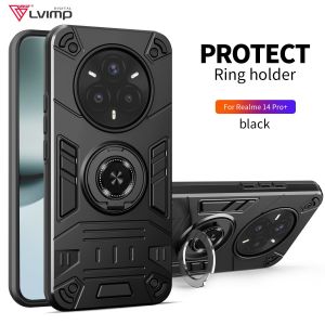 Case For Realme 14 Pro Plus 14t 14Pro+ Armor Metal Ring Stand Cover for Realme P3 V60 Pro Neo 7X P3X NARZO80PRO 5G Cover Coque