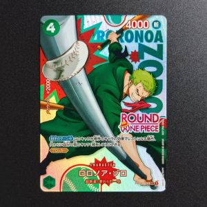Bandai | DIY One Piece Promotion Round Japanese English Luffy Usopp Nami Chopper Franky Robin Sanji Zoro Brook Jinbe Game Card Toy