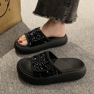 รองเท้าแตะ EVA สำหรับผู้หญิง รองเท้าแตะชายหาด รองเท้าแตะหนังสัมผัสพื้นหนา รองเท้าแตะแบบสวมหัว รองเท้าแตะลำลอง รองเท้าแตะแบบสวมหัว