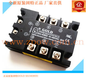 GÜTHER GOLD Solid State Relay Three Phase SA34080D DC Control AC 80A Hardware Electrical Control Relay Other Home Improvement