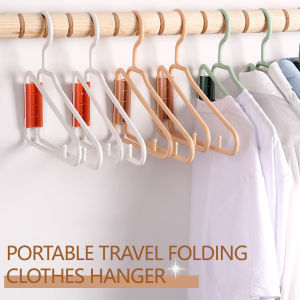 Foldable Coat Hangers Portable Plastic Clothes Storage Hanger Wardrobe Space Saving Coat Rack Home Storage Thickened Hooks