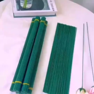 50pcs Stick for Flower Bouquet Bamboo Stick Green Flower Iron Wire DIY Bouquet Making Material pole for Handmade Flower