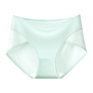 DREAM TIME | Ice Silk Womens Underwear Seamless Summer Thin Breathable 100% Pure Cotton Crotch Antibacterial Full Cotton Girl Mid Waist Shorts New Model