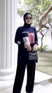 Tunik Wanita Lengan Panjang Rita Tunik Kaos Katun Combed 24s S M L XL XXL 3XL Baju Atasan Jumbo COD