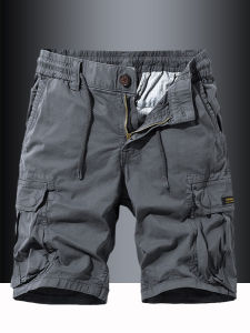 CHAFEI | Multiple Pockets Pure Cotton Five-Pocket Drawstring Shorts