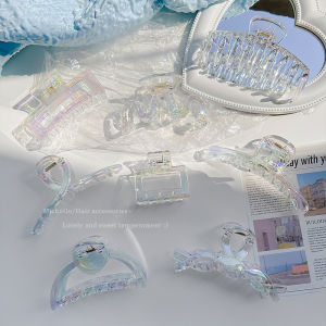 โปร่งแสง คลิปฉลาม ผู้หญิง ฤดูร้อน เครื่องประดับผม ปลาเทพนิยาย เด็กผู้หญิง กิ๊บ น่ารัก อาบน้ํา กิ๊บติดผม สไตล์เทพนิยาย
