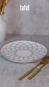 BLANC Piring Keramik Gold Nabati Series Isi 1