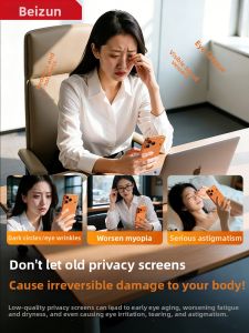 Beizun | Privacy Anti-Peeping Eye Protection Fingerprint Resistance Full Screen Covering Tempered Glass