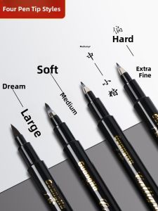 Artistic Soft Tip Calligraphy Pen Practice Writing Signature Small Medium Large Regular Script Brush Pen for Beginners Students
