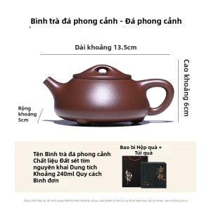 Bộ ấm chén đất sét tím handmade cho sử dụng tại nhà