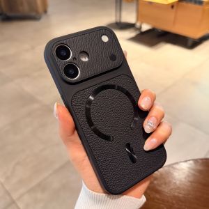 CHUANGYIWEI | Large Window Litchi Texture Leather Magnetic Charging Anti-drop Phone Case